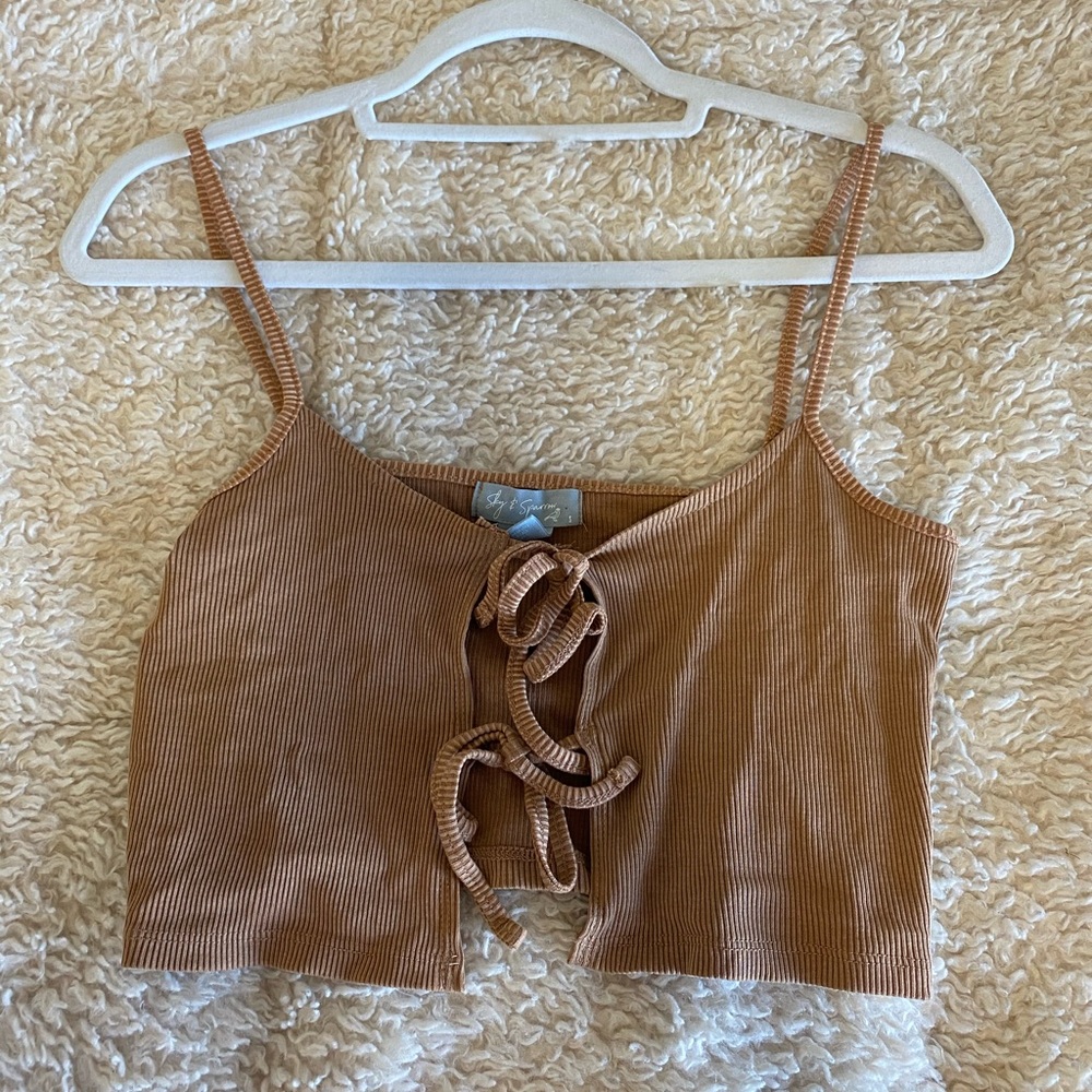 Brown Crop Top